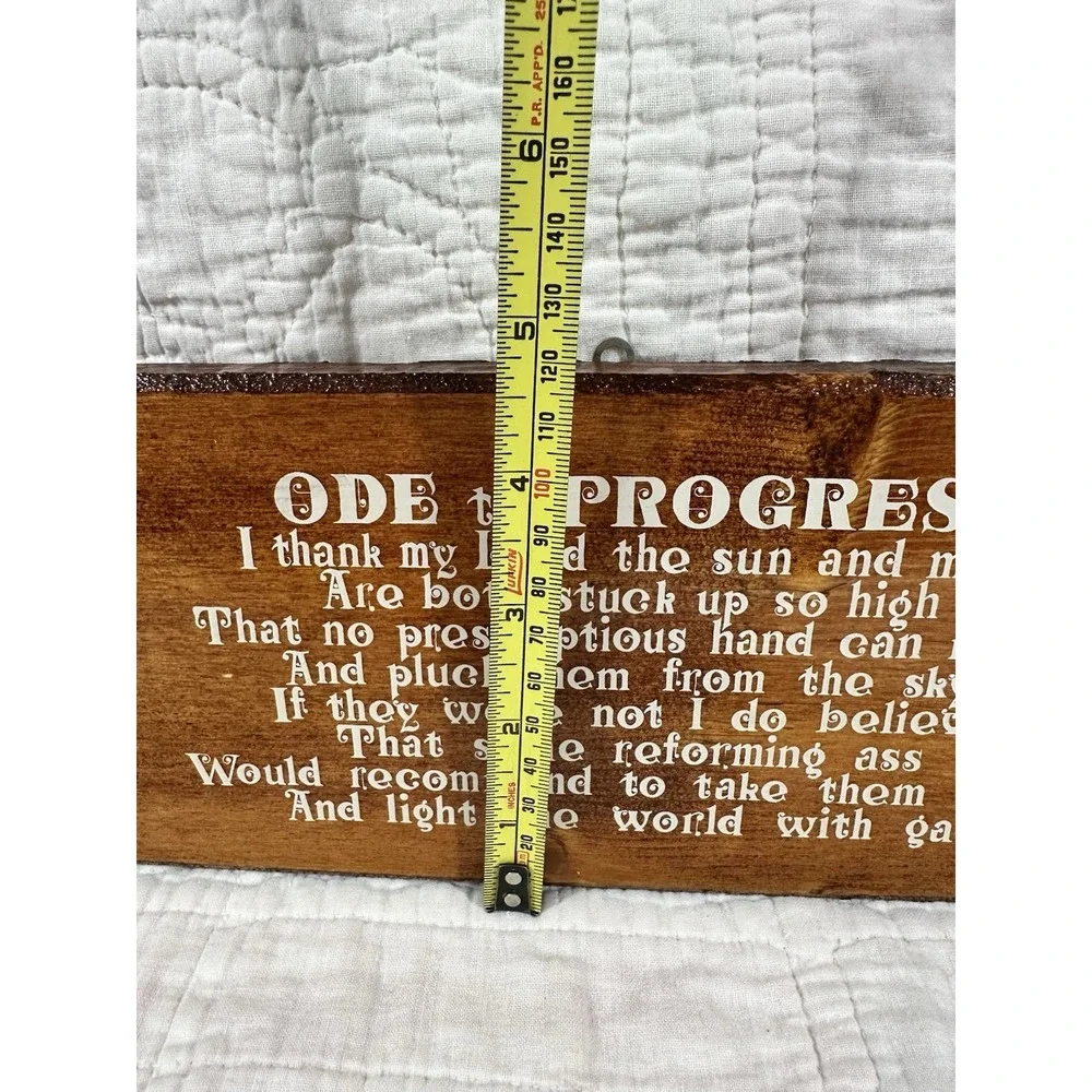 Vintage Wooden Wall Plaque Funny Quote 
